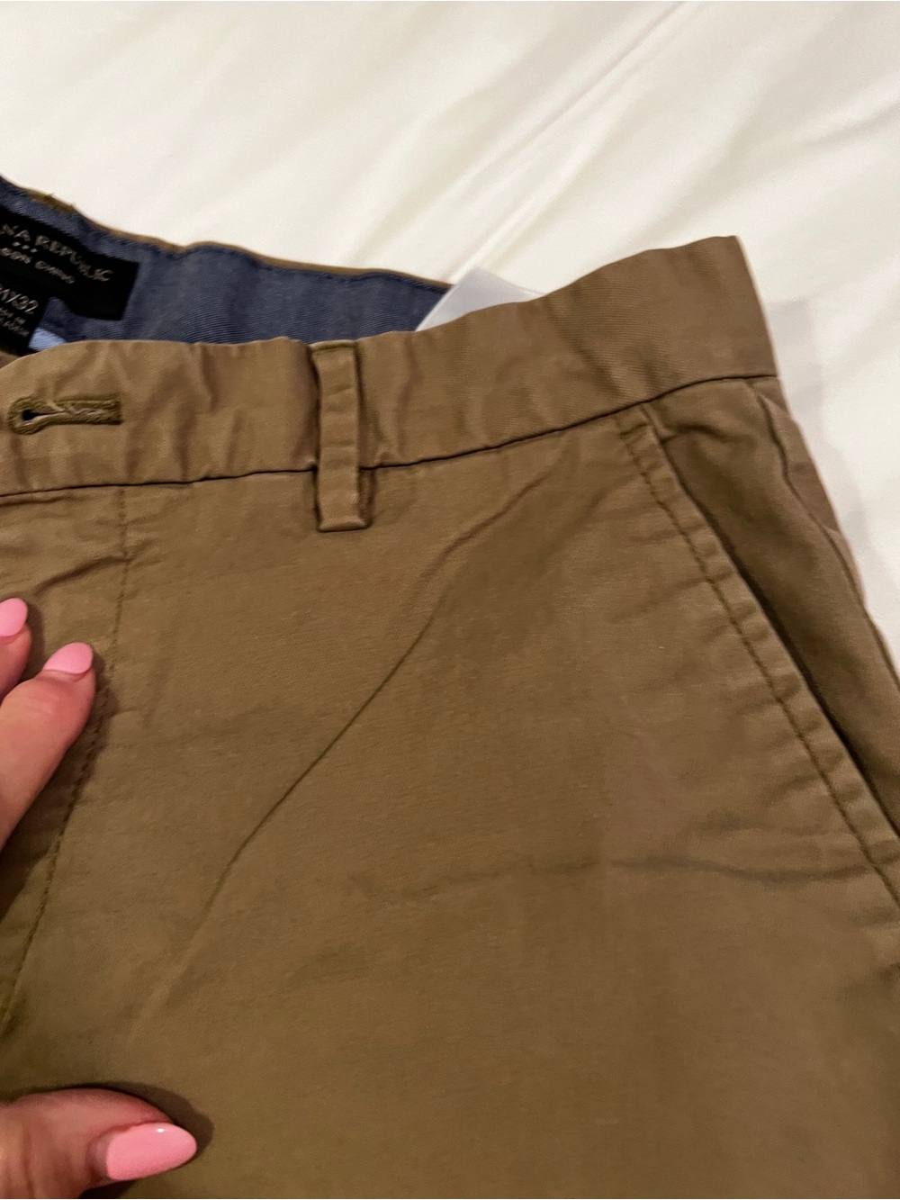 Banana Republic Men's Mason Chino Pants khaki/olive Brown size 31 x 33 - Picture 6 of 6